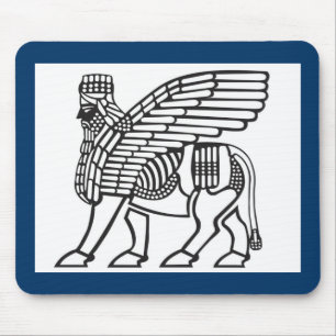 ASSYRIAN WINGED BULL MOUSE PAD