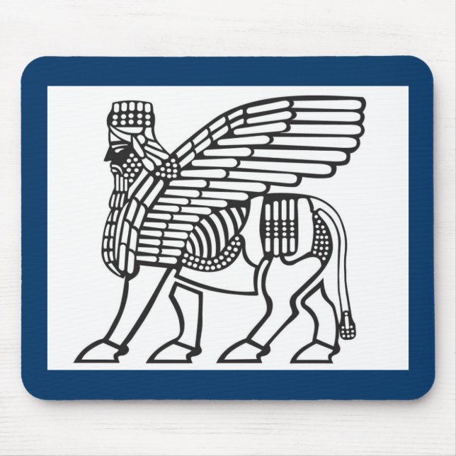 ASSYRIAN WINGED BULL MOUSE PAD (Front)