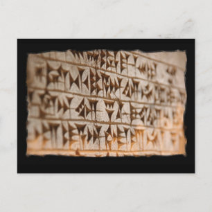 assyrian writing postcard