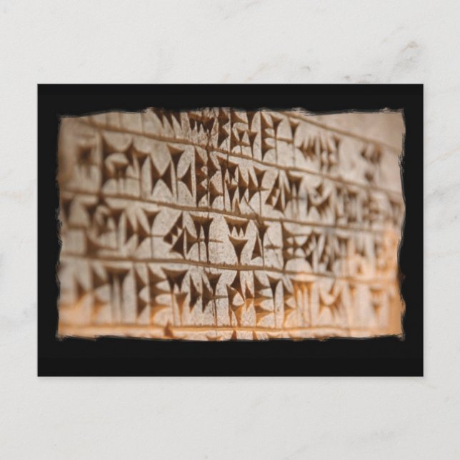 assyrian writing postcard (Front)