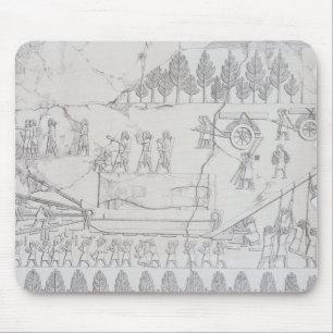 Assyrians moving a Winged Bull on a Sledge, from ' Mouse Pad