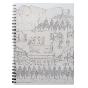 Assyrians moving a Winged Bull on a Sledge, from ' Notebook