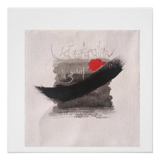 ASTAGFIRULLAH minimalist calligraphy wabi sabi Poster