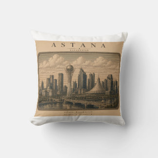 Astana | Vintage Travel City Design Cushion