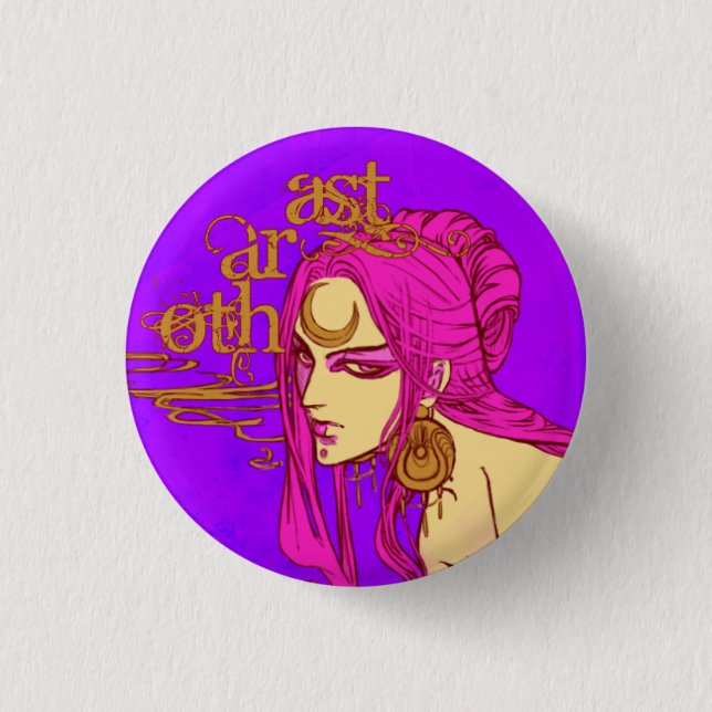 Astaroth 3 Cm Round Badge (Front)