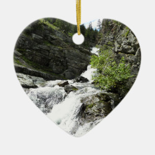 Aster Creek at Glacier National Park Ceramic Ornament