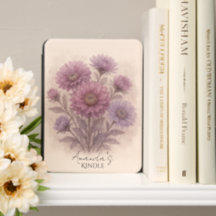 Aster Flower Ereader Cover, Personalised Floral