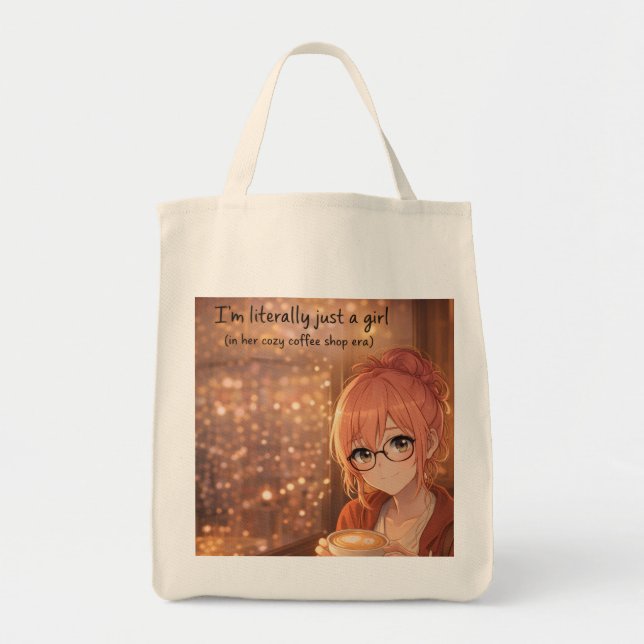 Aster™ I'm Just a Girl Reusable Grocery Bag (Front)