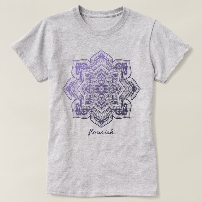 Aster Mandala Personalised T-Shirt (Design Front)