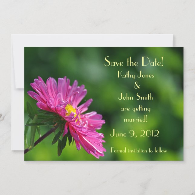 Aster Save the Date Card (Front)