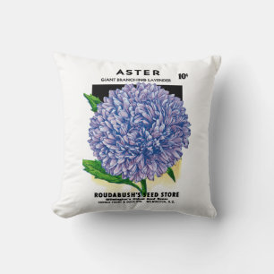 Aster Vintage Seed Packet Cushion