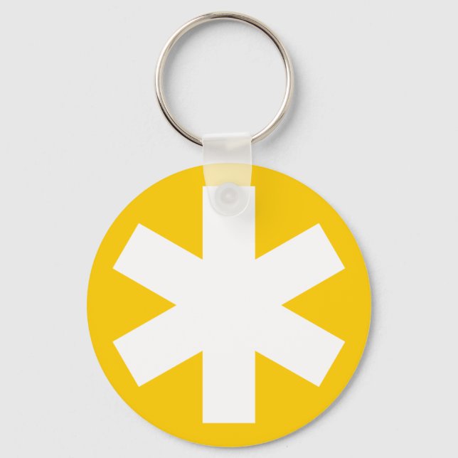 Asterisk - Amber Key Ring (Front)