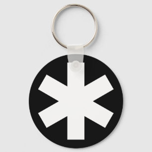 Asterisk - Black Key Ring