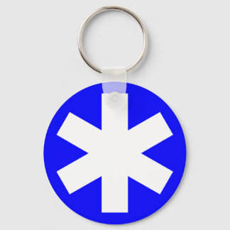 Asterisk - Blue Key Ring