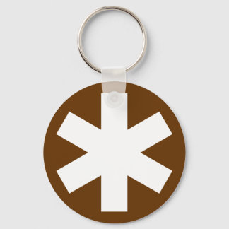 Asterisk - Brown Key Ring
