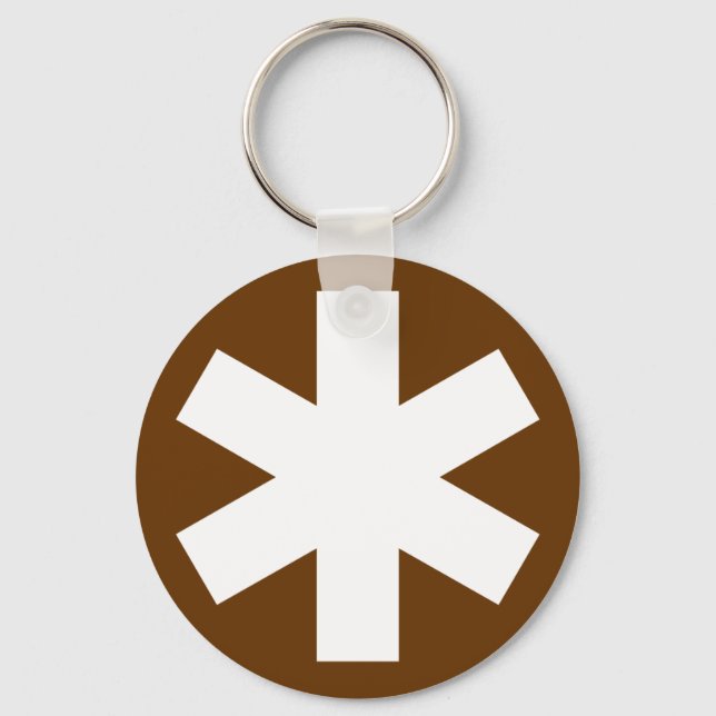 Asterisk - Brown Key Ring (Front)