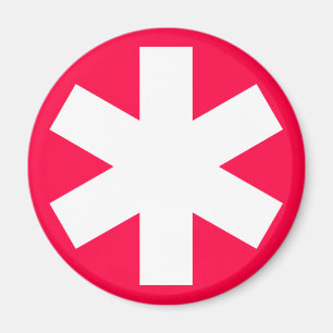 Asterisk - Crimson Red Magnet