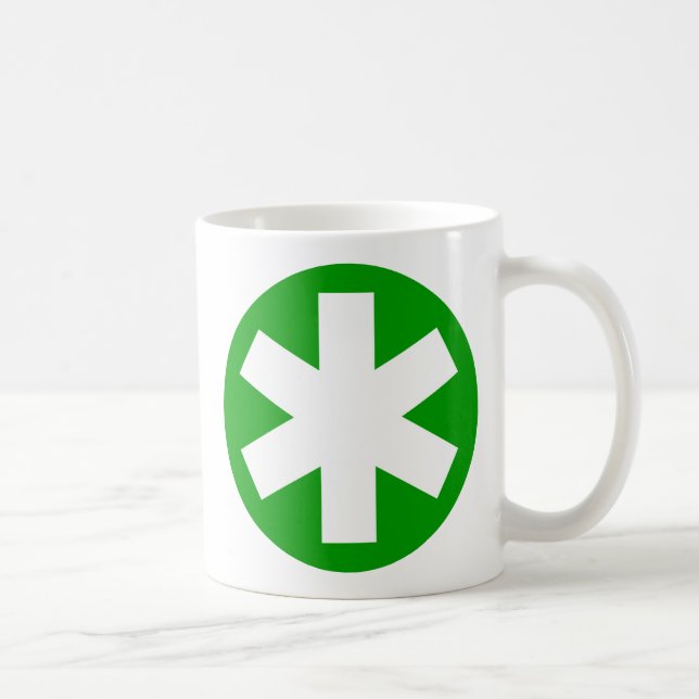 Asterisk - Green Coffee Mug (Right)