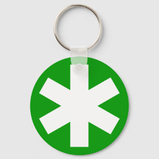 Asterisk - Green Key Ring