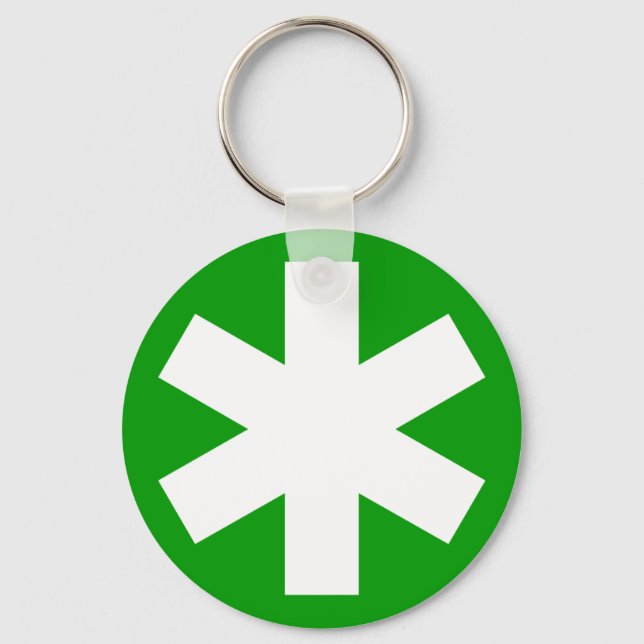 Asterisk - Green Key Ring (Front)