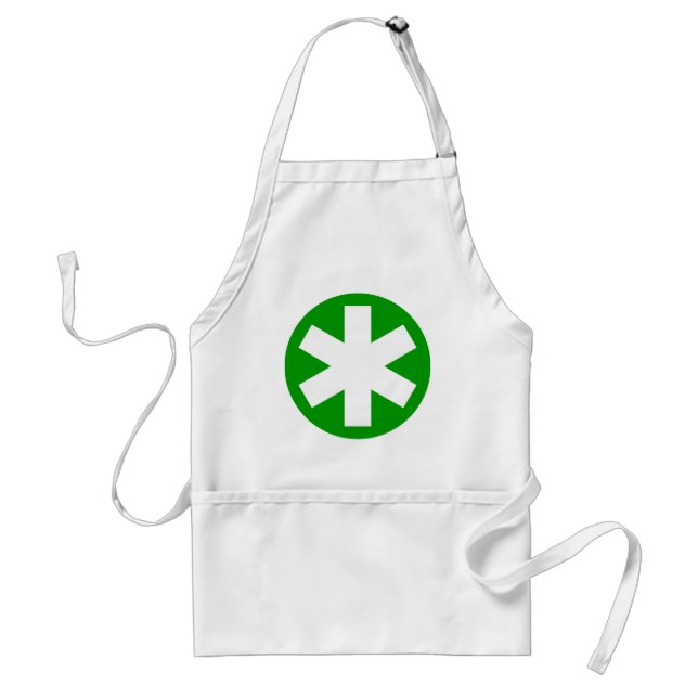 Asterisk - Green Standard Apron (Front)