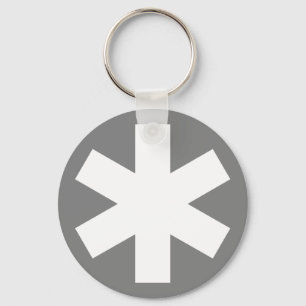 Asterisk - Grey Key Ring