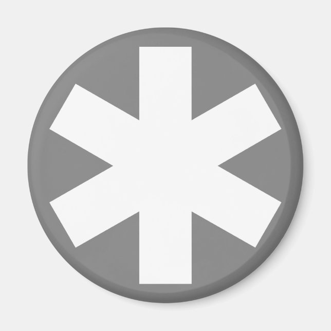 Asterisk - Grey Magnet (Front)