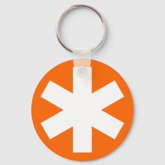 Asterisk - Orange Key Ring