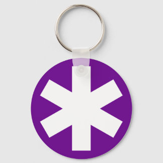 Asterisk - Purple Key Ring