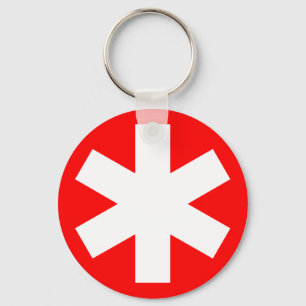Asterisk - Red Key Ring