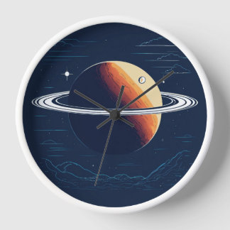 Asteroid Belt Odyssey Wall Clock