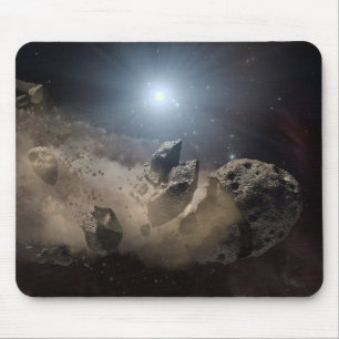 Asteroid bites the dust PIA11735 Mouse Pad