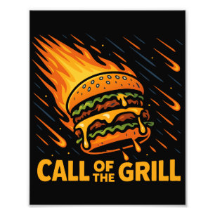 Asteroid Burger Call Of The Grill Photo Print
