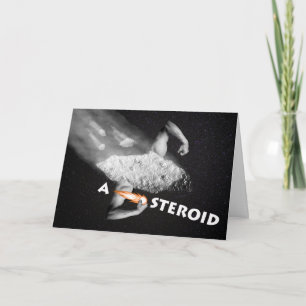 Asteroid Day, A Steroid, Muscle Rock Photomontage Card