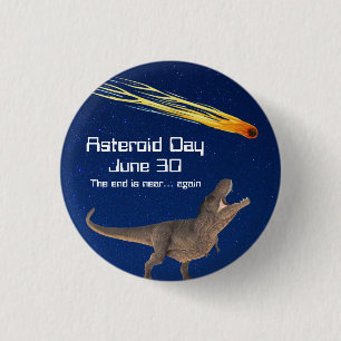 Asteroid Day June 30 3 Cm Round Badge