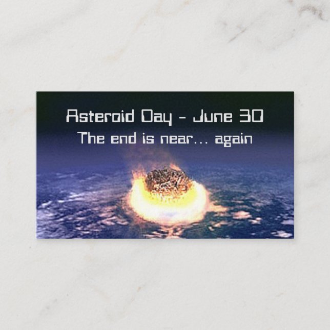 Asteroid Day June 30 Business Card (Front)