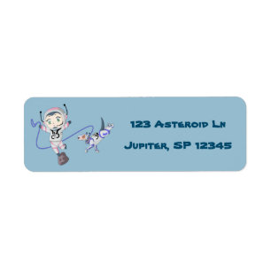 Asteroid Girl Return Address Label