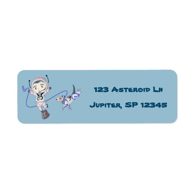 Asteroid Girl Return Address Label (Front)