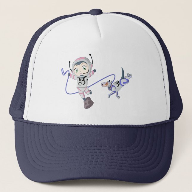Asteroid Girl Trucker Hat (Front)