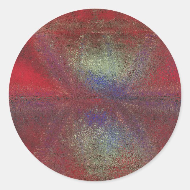 Asteroid Strike Digital Abstract Classic Round Sticker (Front)