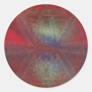 Asteroid Strike Digital Abstract Classic Round Sticker