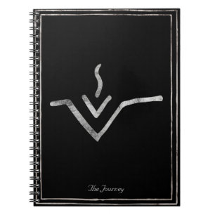 Asteroid Vesta hammered silver stylised symbol Notebook