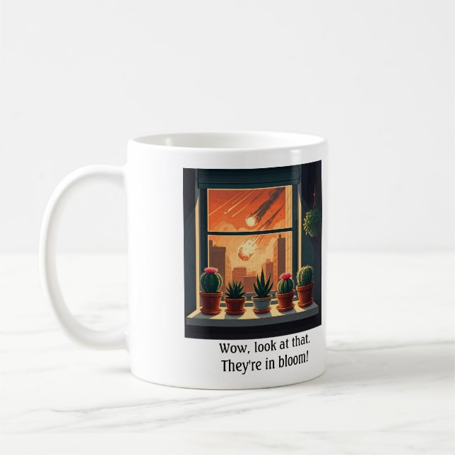 Asteroid window sill cactus mug (Left)