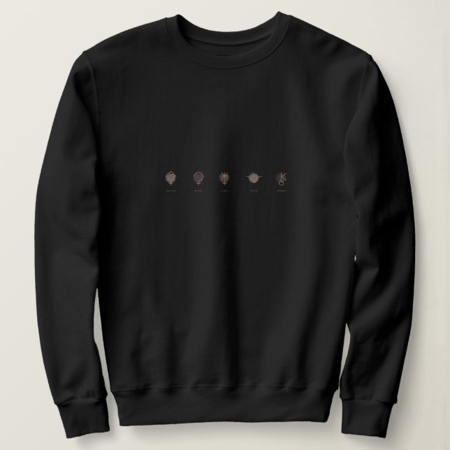 Asteroids Zodiac  Sweatshirt (Design Front)