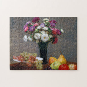 Asters and Fruit, Henri Fantin-Latour Jigsaw Puzzle