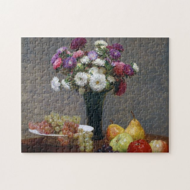 Asters and Fruit, Henri Fantin-Latour Jigsaw Puzzle (Horizontal)