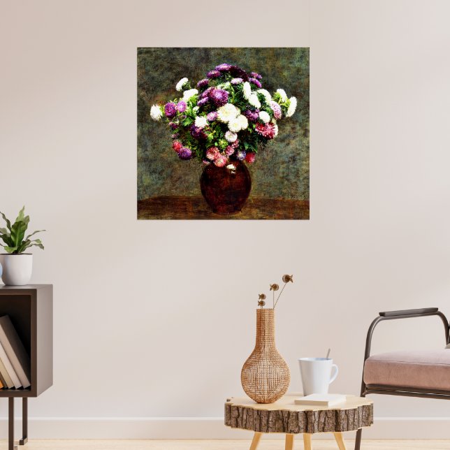 Asters in a Vase Poster (Living Room 3)
