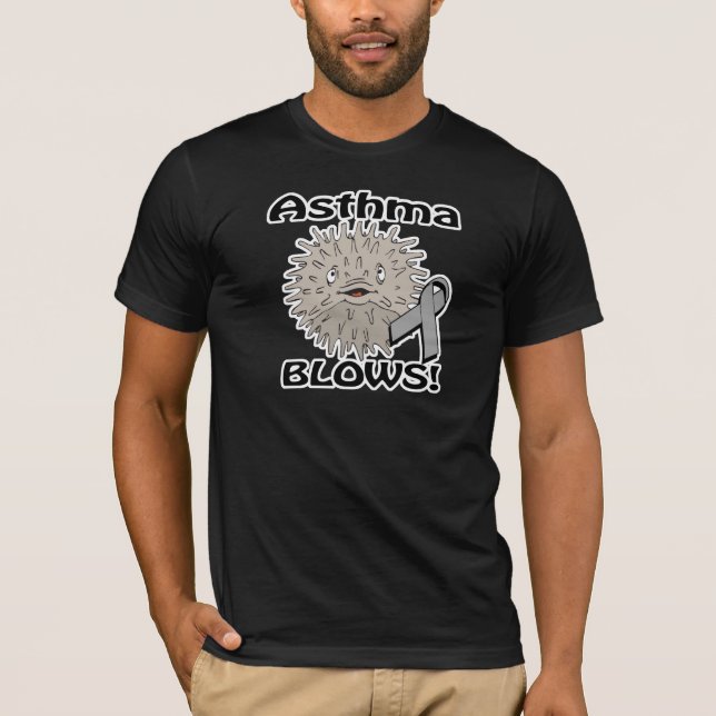 Asthma Blows Awareness Design T-Shirt (Front)
