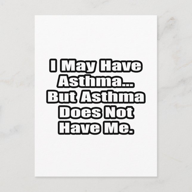 Asthma Fighter Quote Postcard (Front)