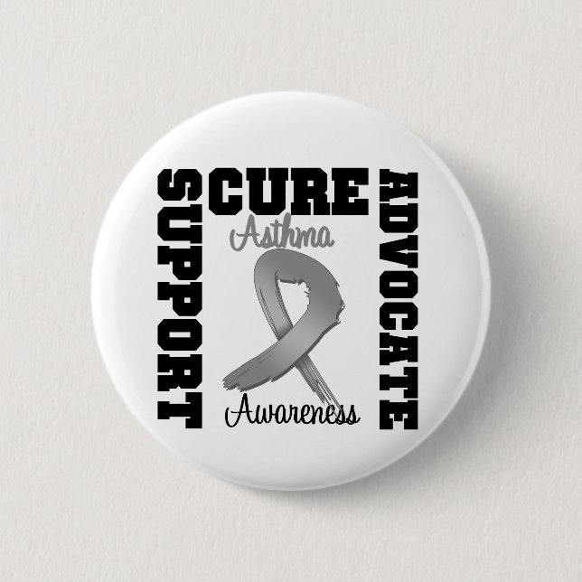 Asthma Support Advocate Cure 6 Cm Round Badge (Front)